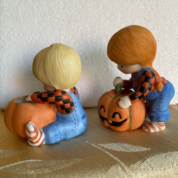 Enesco Country Cousins Katie & Scooter on Seesaw vintage collectible 1980 decor - Picture 5 of 10